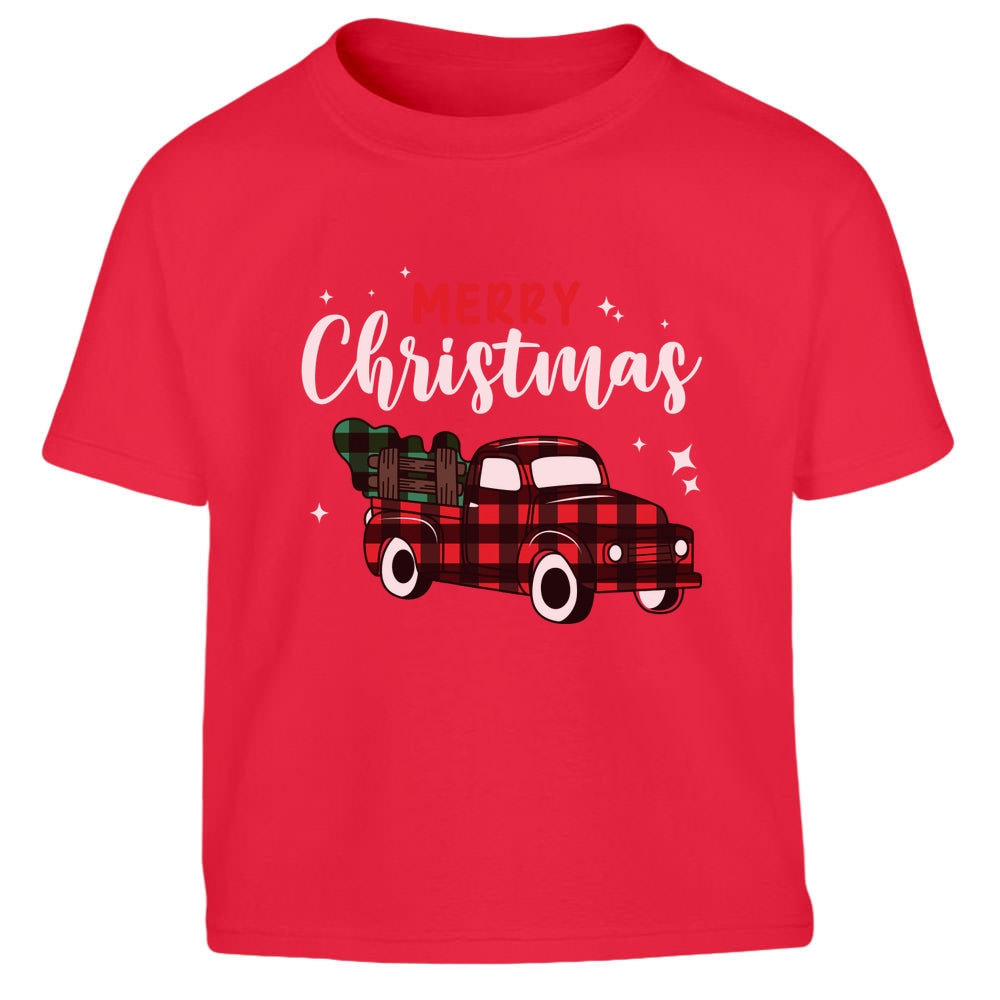 Merry Christmas Weihnachtsoutfit Weihnachtstruck Kinder Jungen T-Shirt