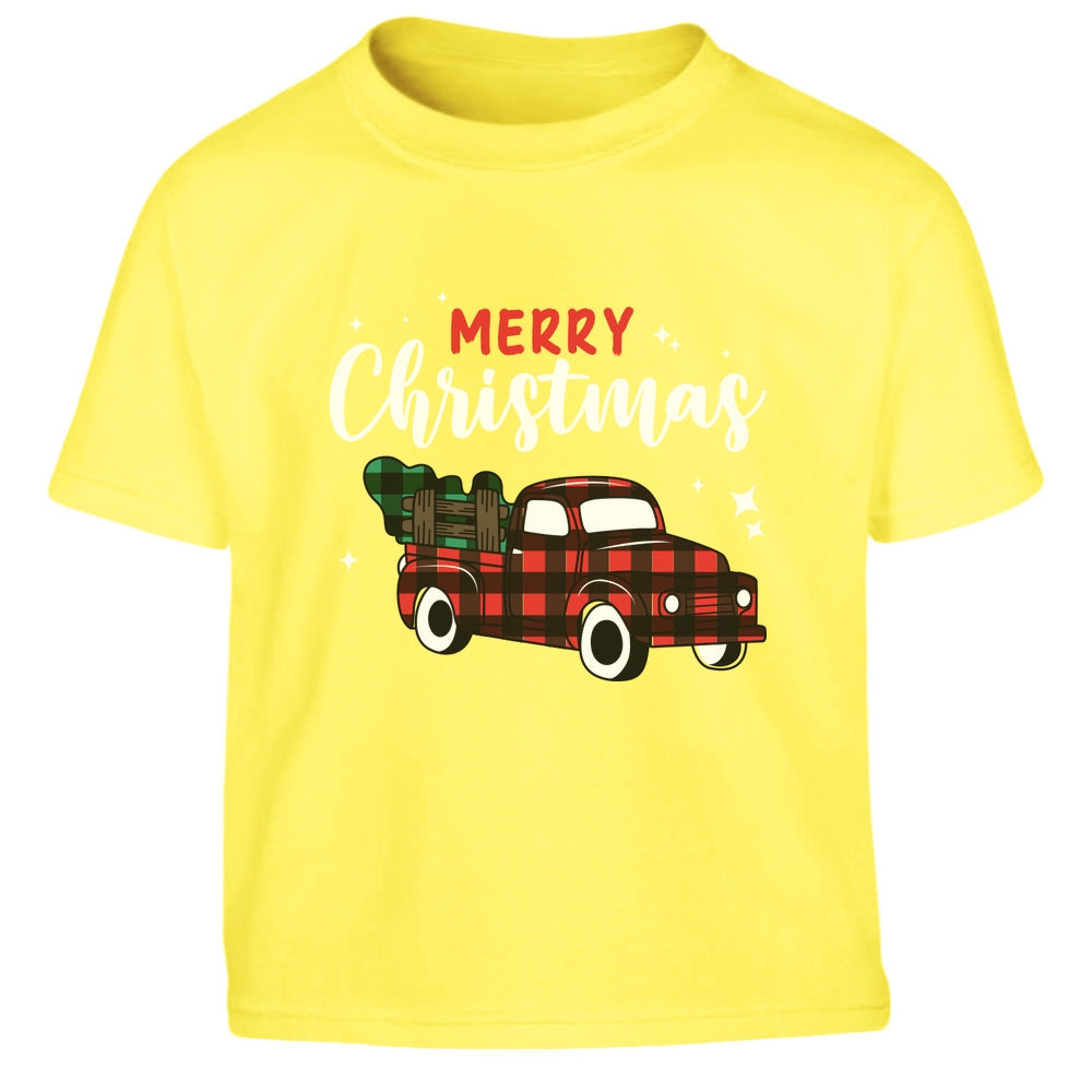 Merry Christmas Weihnachtsoutfit Weihnachtstruck Kinder Jungen T-Shirt