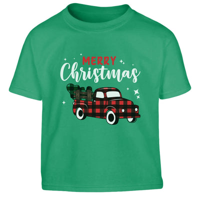Merry Christmas Weihnachtsoutfit Weihnachtstruck Kinder Jungen T-Shirt