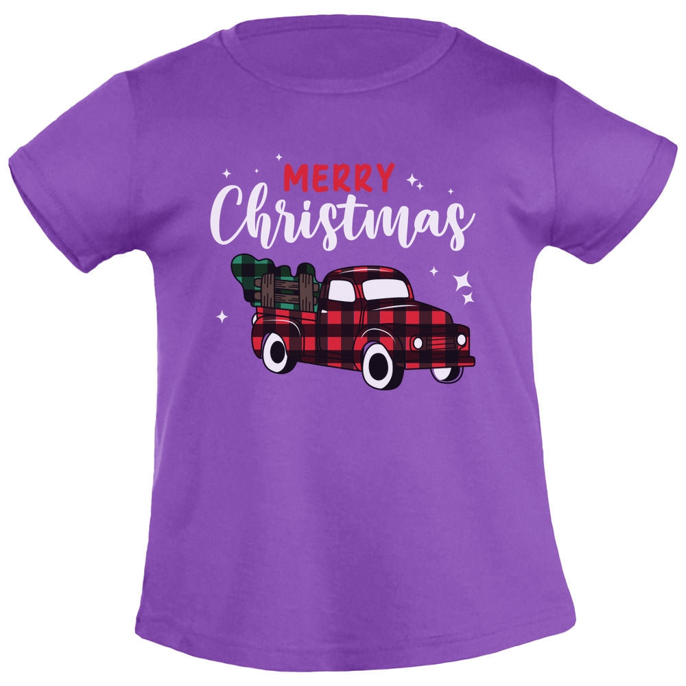 Merry Christmas Weihnachtsshirt mit Weihnachtstruck Mädchen T-Shirt