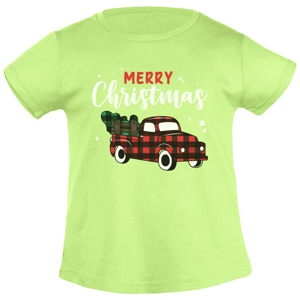 Merry Christmas Weihnachtsshirt mit Weihnachtstruck Mädchen T-Shirt