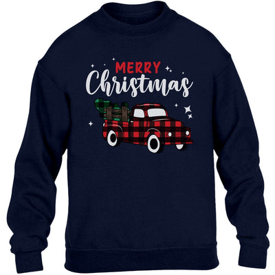 Merry Christmas Weihnachtstruck Weihnachtspullover Kinder Pullover Sweatshirt