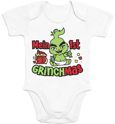 Mein erstes Grinchmas Grinch Weihnachtsoutfit Baby Body Kurzarm-Body