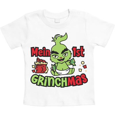 Mein erstes Grinchmas Grinch Weihnachtsoutfit Unisex Baby T-Shirt Gr. 66-93