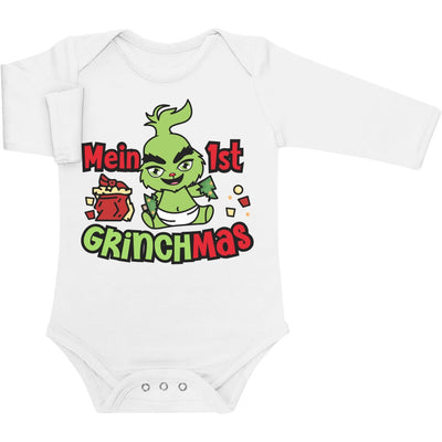Mein erstes Grinchmas Grinch Weihnachtsoutfit Baby Langarm Body