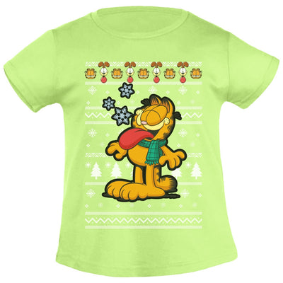 Garfield mit Weihnachtsschal & Odie Weihnachtspullover Mädchen T-Shirt