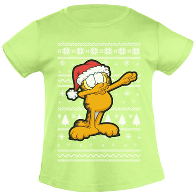 Kater Garfield Weihnachtsshirt mit Weihnachtsmütze Mädchen T-Shirt