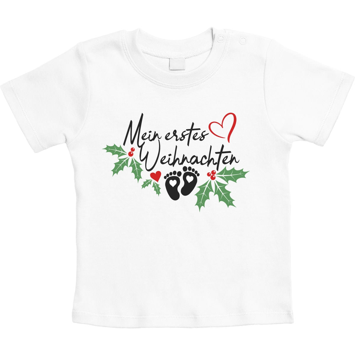 Mein erstes Weihnachten Weihnachtsmotiv Unisex Baby T-Shirt Gr. 66-93