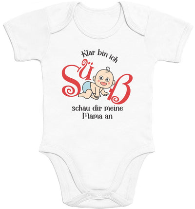 Klar bin ich süß mit Baby Mädchen für Mama Baby Body Kurzarm-Body