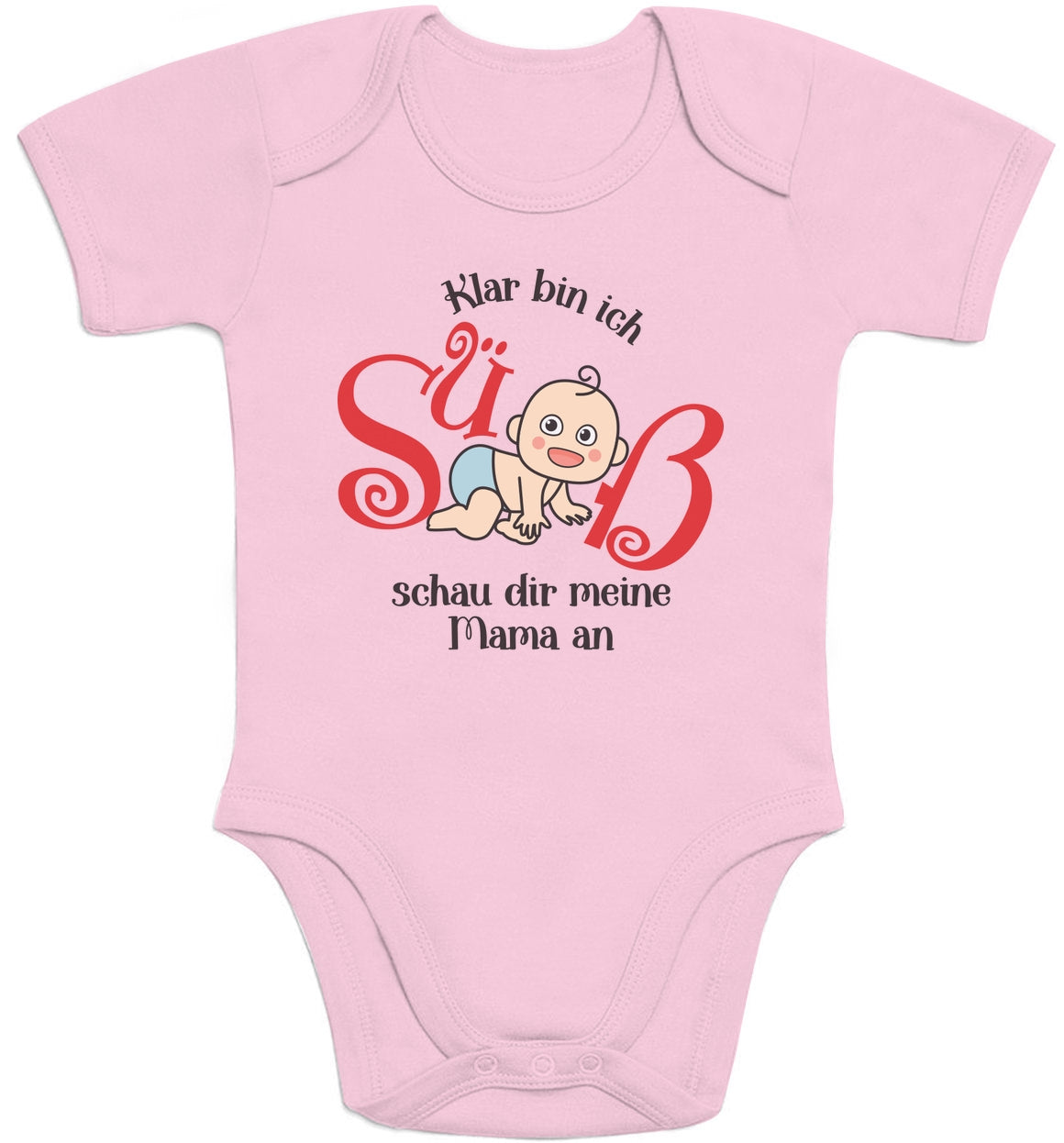 Klar bin ich süß mit Baby Mädchen für Mama Baby Body Kurzarm-Body