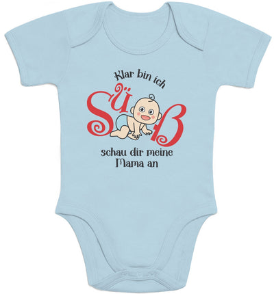 Klar bin ich süß mit Baby Mädchen für Mama Baby Body Kurzarm-Body