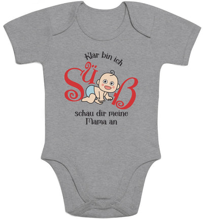 Klar bin ich süß mit Baby Mädchen für Mama Baby Body Kurzarm-Body