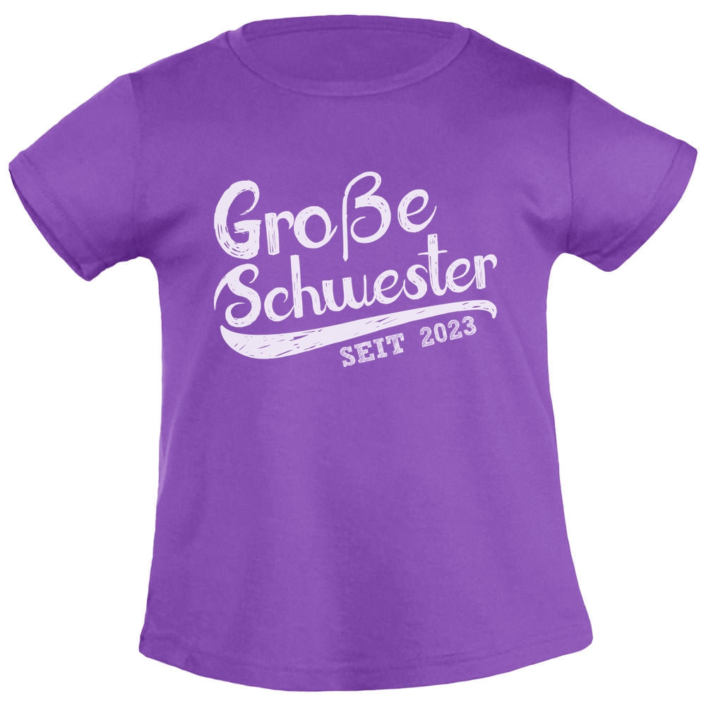 Geschenk Große Schwester seit 2023 Große Schwester Mädchen T-Shirt