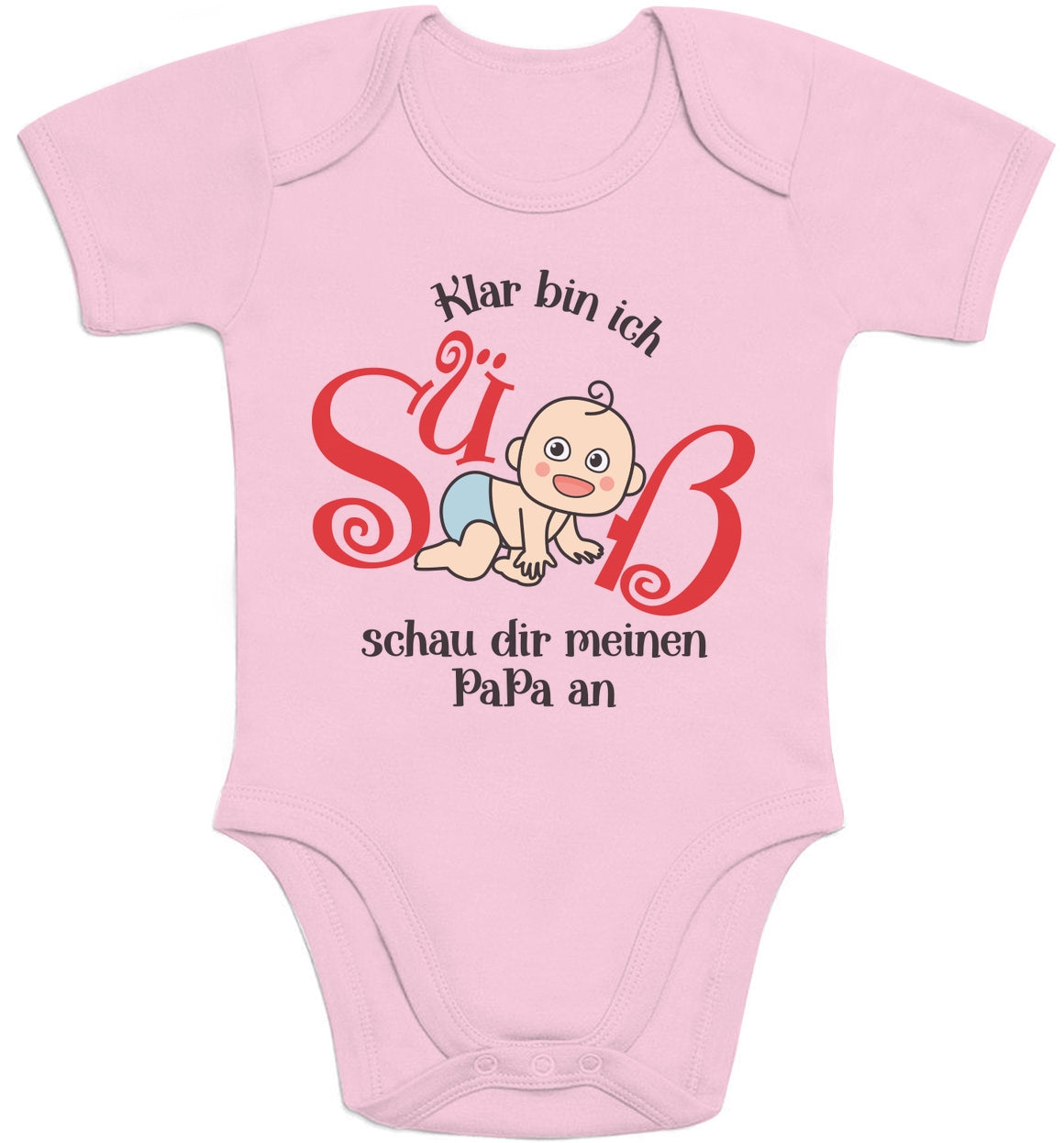 Klar bin ich süß mit süßes Baby Geschenk Papa Baby Body Kurzarm-Body