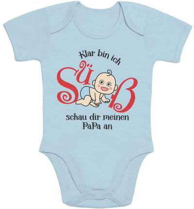 Klar bin ich süß mit süßes Baby Geschenk Papa Baby Body Kurzarm-Body