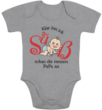 Klar bin ich süß mit süßes Baby Geschenk Papa Baby Body Kurzarm-Body