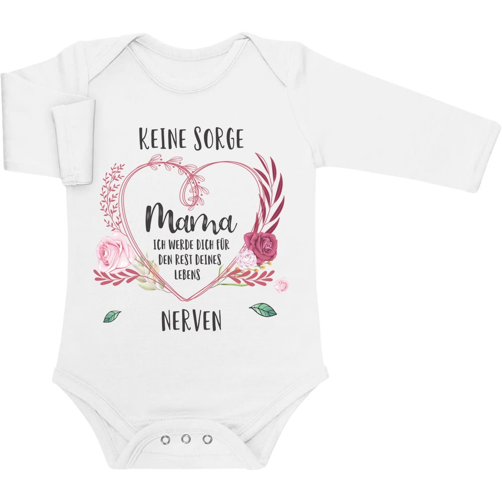 Witzige Body mit Spruch Keine Sorge Mama Geschenke Baby Langarm Body