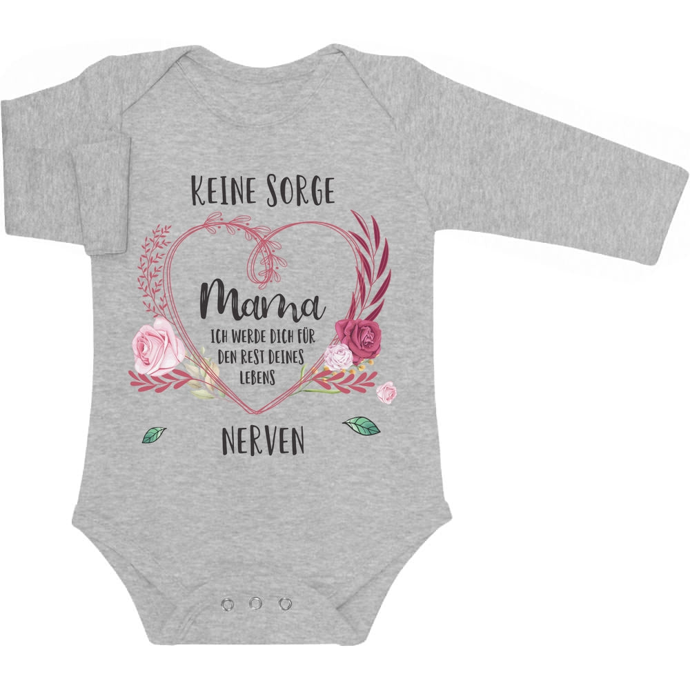 Witzige Body mit Spruch Keine Sorge Mama Geschenke Baby Langarm Body