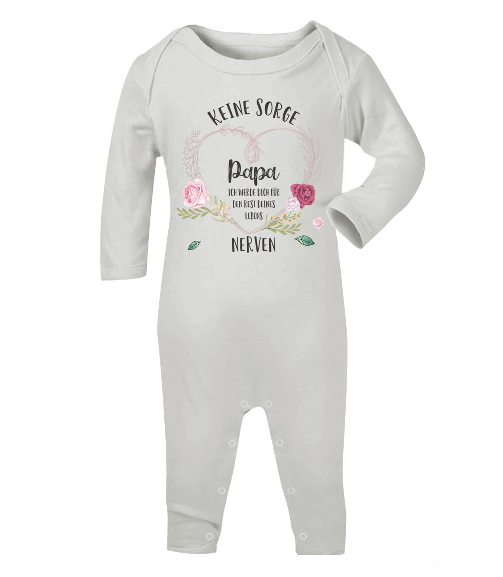 Witzige Body mit Spruch Keine Sorge Papa Geschenke Baby Strampler Strampelanzug