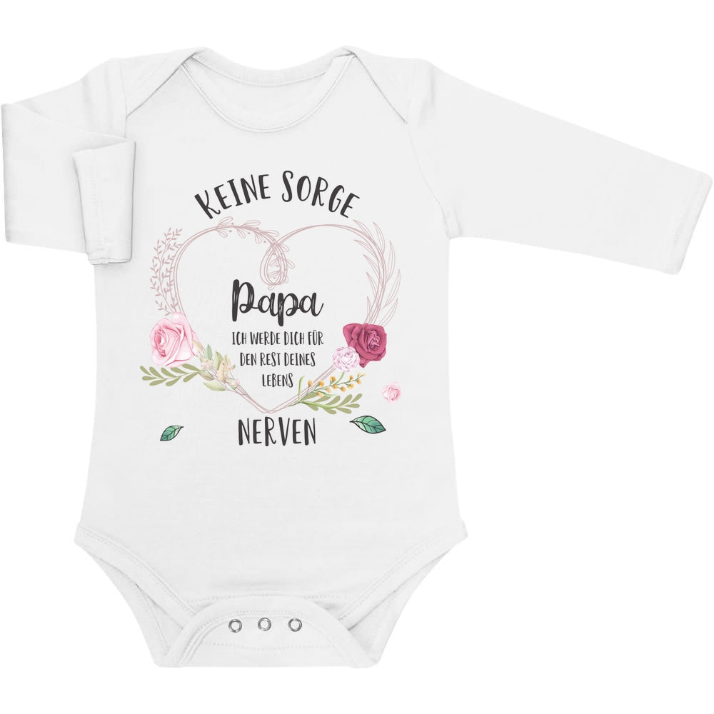 Witzige Body mit Spruch Keine Sorge Papa Geschenke Baby Langarm Body