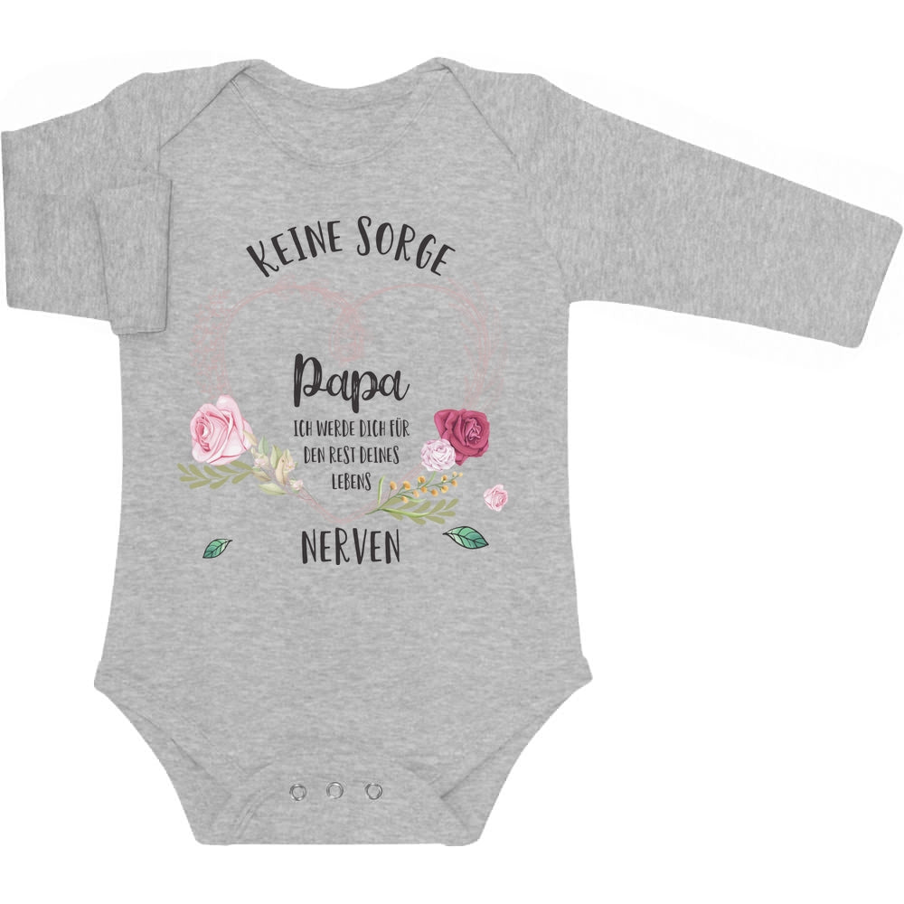 Witzige Body mit Spruch Keine Sorge Papa Geschenke Baby Langarm Body