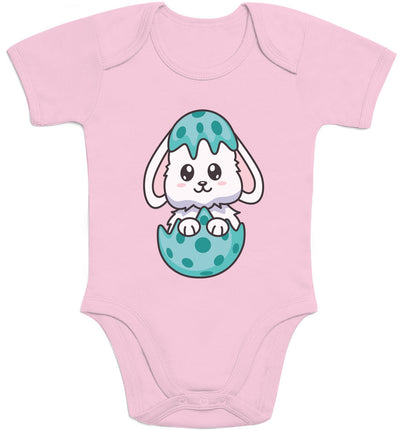 Schlüpfender Hase Im Buntem Ei Osterhasen Baby Body Kurzarm-Body
