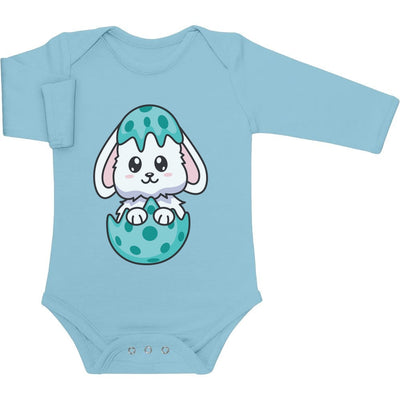 Schlüpfender Hase Im Buntem Ei Osterhasen Baby Langarm Body