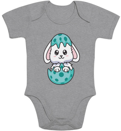 Schlüpfender Hase Im Buntem Ei Osterhasen Baby Body Kurzarm-Body