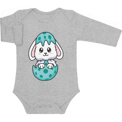 Schlüpfender Hase Im Buntem Ei Osterhasen Baby Langarm Body