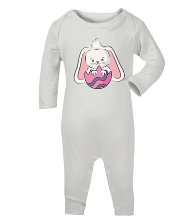 Süßer Osterhase Im Buntem Ei Osterhasen Baby Strampler Strampelanzug