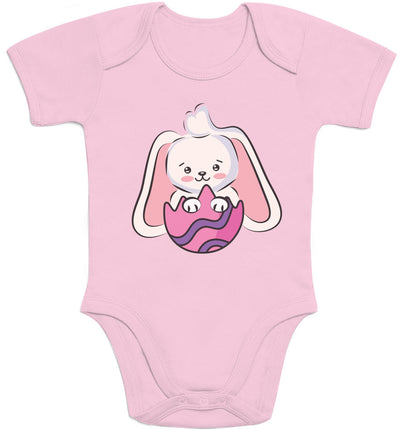 Süßer Osterhase Im Buntem Ei Osterhasen Baby Body Kurzarm-Body