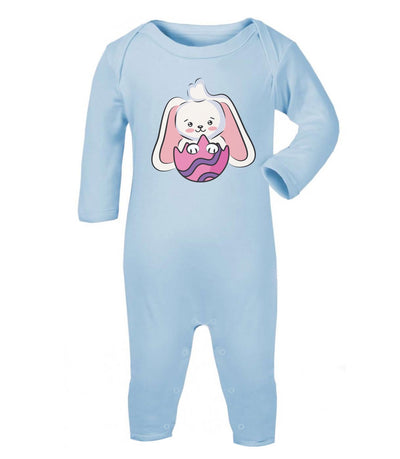 Süßer Osterhase Im Buntem Ei Osterhasen Baby Strampler Strampelanzug