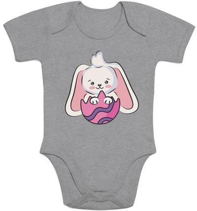 Süßer Osterhase Im Buntem Ei Osterhasen Baby Body Kurzarm-Body