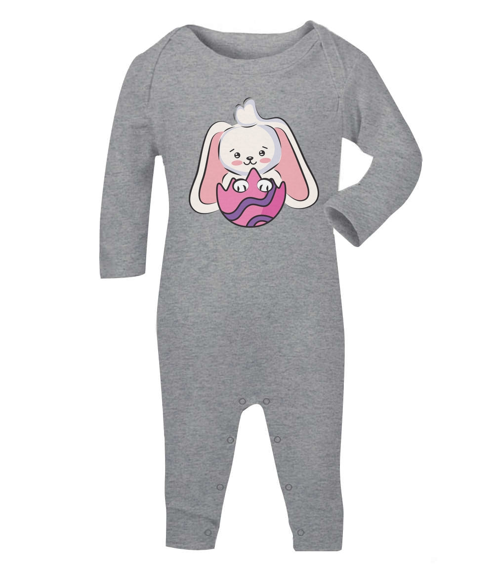 Süßer Osterhase Im Buntem Ei Osterhasen Baby Strampler Strampelanzug