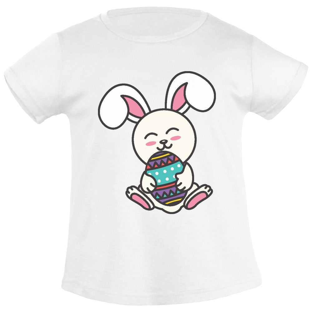 Süßer Osterhase mit bunten Osterei kleines Geschenk Ostern Mädchen T-Shirt