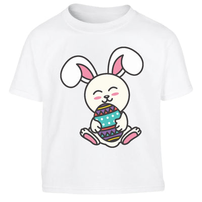 Süßer Osterhase mit bunten Osterei kleines Geschenk Ostern Kinder Jungen T-Shirt