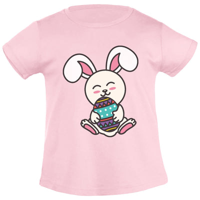 Süßer Osterhase mit bunten Osterei kleines Geschenk Ostern Mädchen T-Shirt
