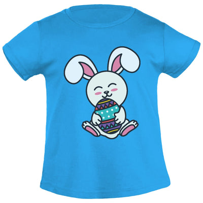 Süßer Osterhase mit bunten Osterei kleines Geschenk Ostern Mädchen T-Shirt