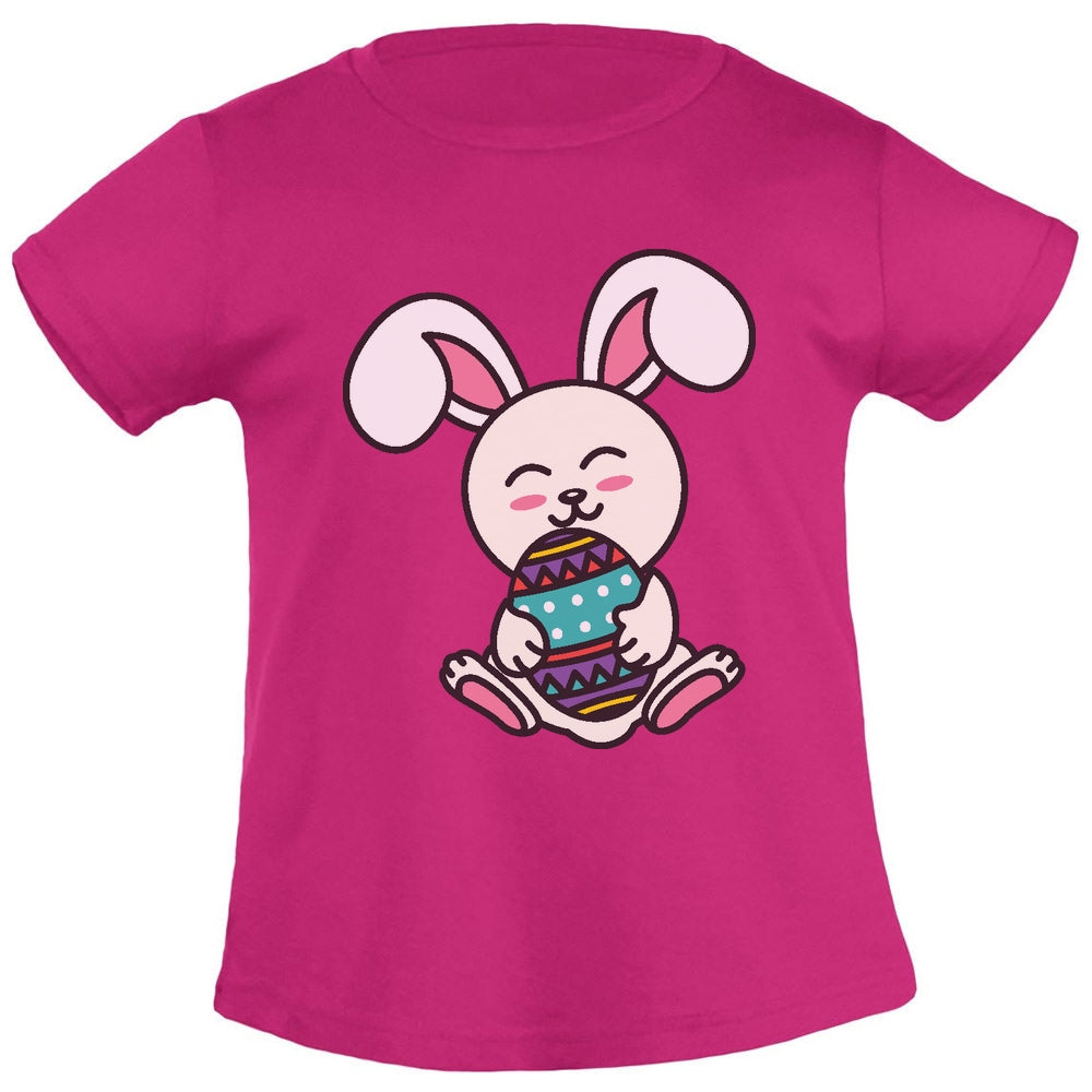 Süßer Osterhase mit bunten Osterei kleines Geschenk Ostern Mädchen T-Shirt