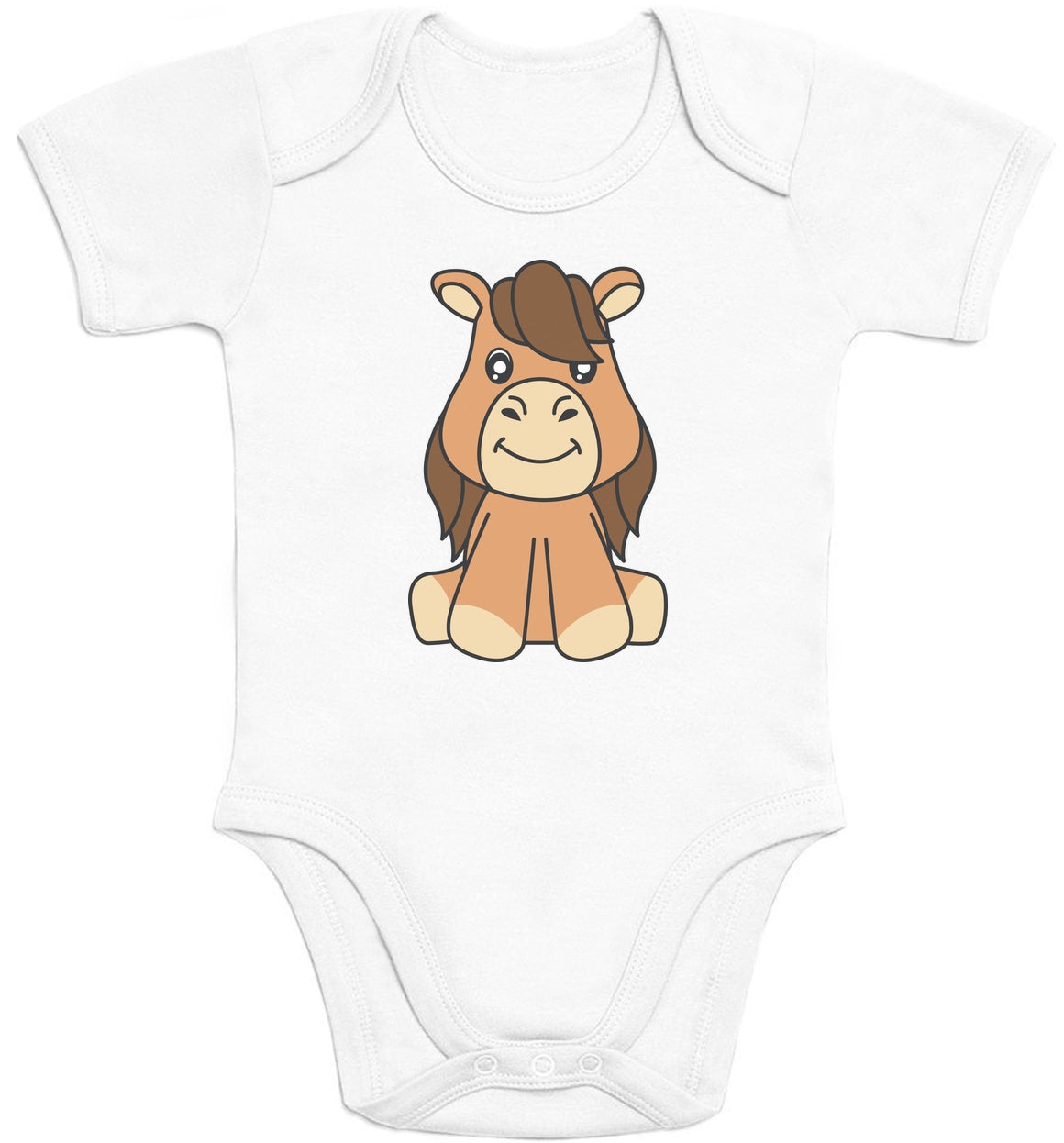 Baby Pferde Kleidung Mitbringsel Pferde Motiv Baby Body Kurzarm-Body
