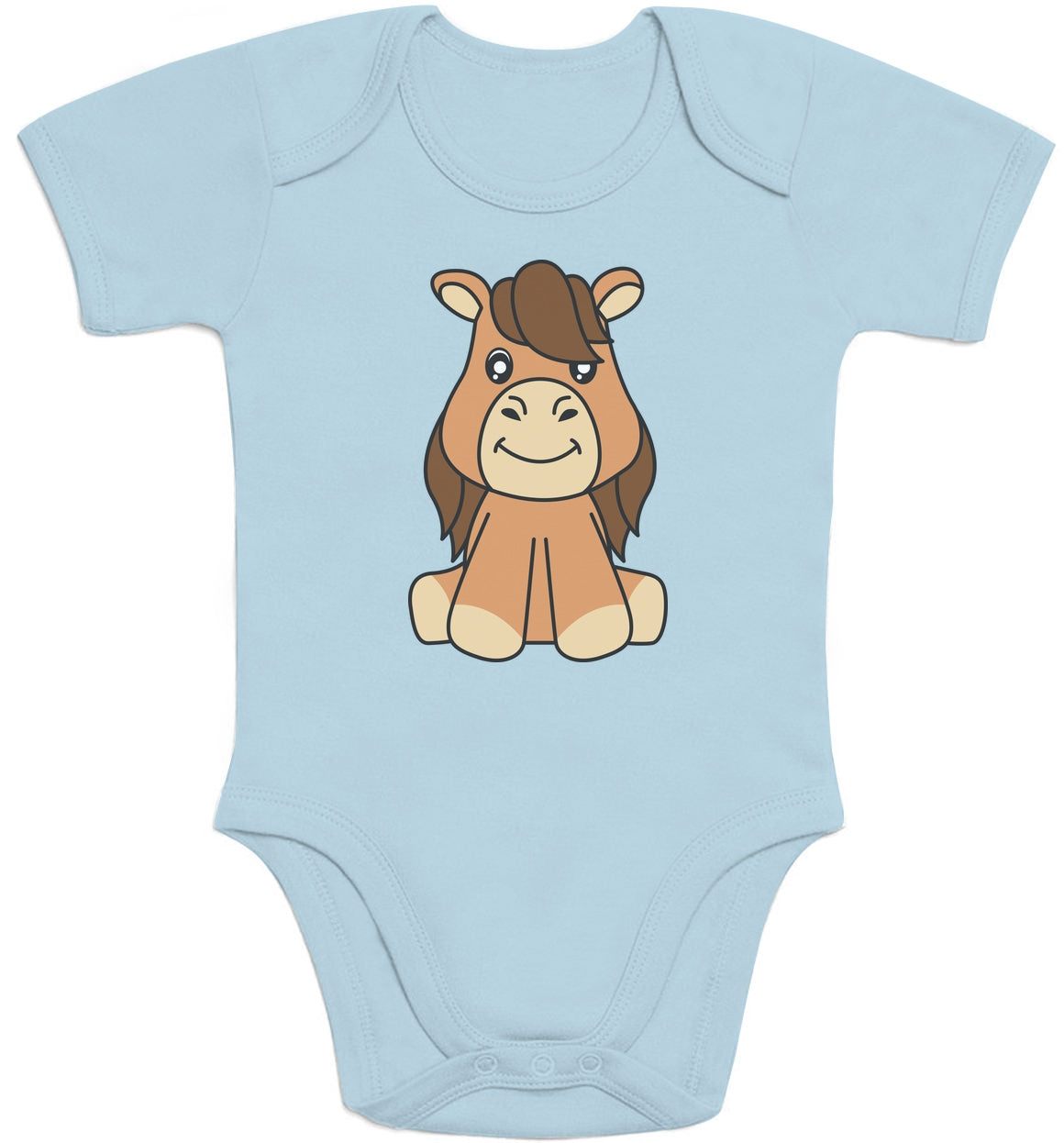 Baby Pferde Kleidung Mitbringsel Pferde Motiv Baby Body Kurzarm-Body