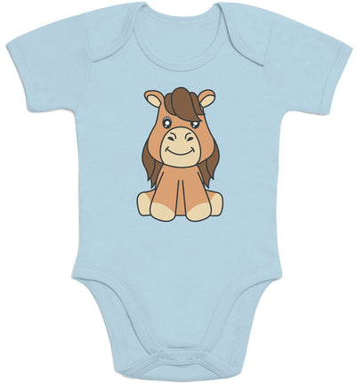 Baby Pferde Kleidung Mitbringsel Pferde Motiv Baby Body Kurzarm-Body