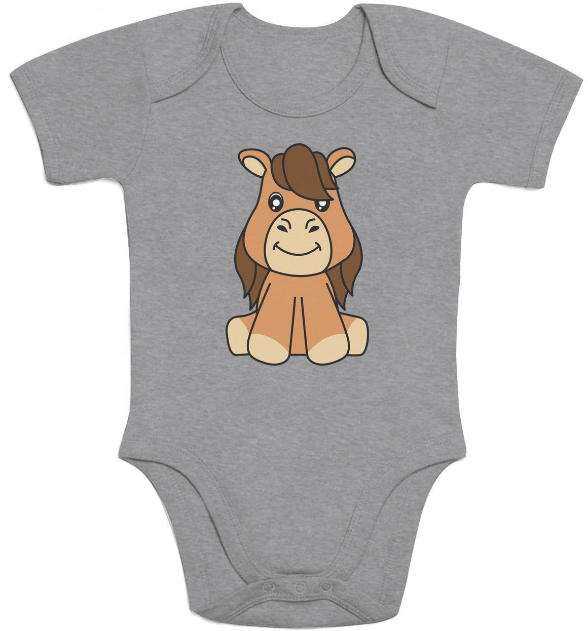 Baby Pferde Kleidung Mitbringsel Pferde Motiv Baby Body Kurzarm-Body