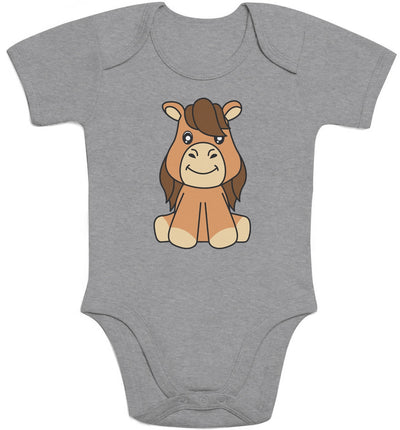 Baby Pferde Kleidung Mitbringsel Pferde Motiv Baby Body Kurzarm-Body