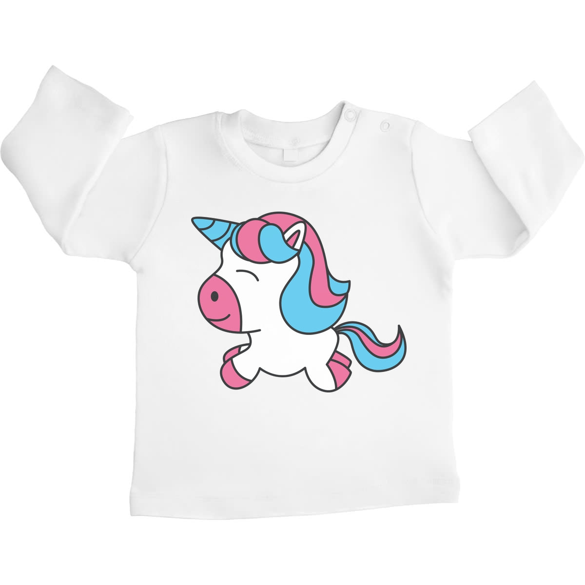 Einhorn Baby Pferde Kleidung Unicorn Motive Unisex Baby Langarmshirt Gr. 66-93