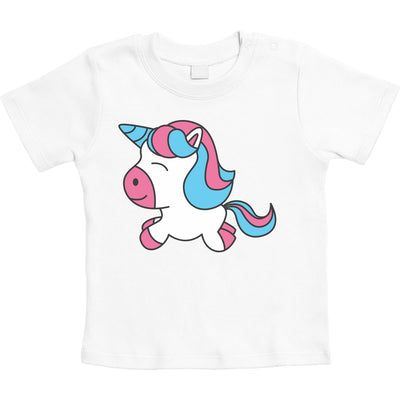 Süßes Einhorn Baby Pferde Kleidung Unicorn Motive Unisex Baby T-Shirt Gr. 66-93