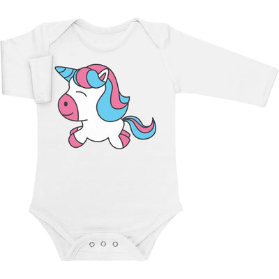 Süßes Einhorn Baby Pferde Kleidung Unicorn Motive Baby Langarm Body