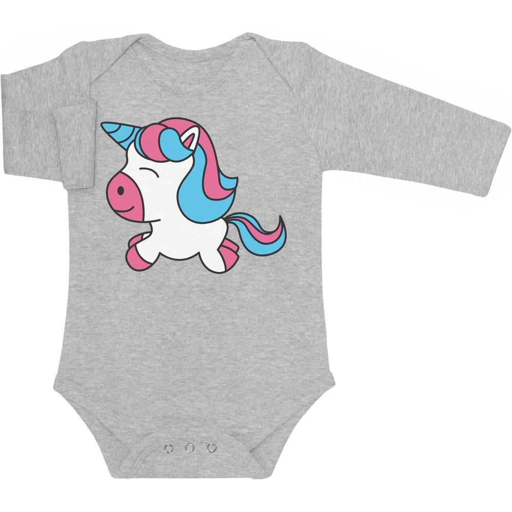 Süßes Einhorn Baby Pferde Kleidung Unicorn Motive Baby Langarm Body