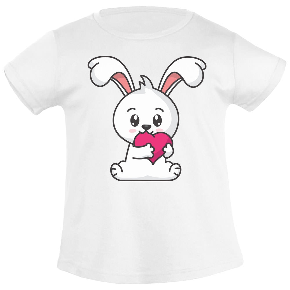 Niedliches Häschen Hasen Motiv Shirt Hase mit Herz Mädchen T-Shirt