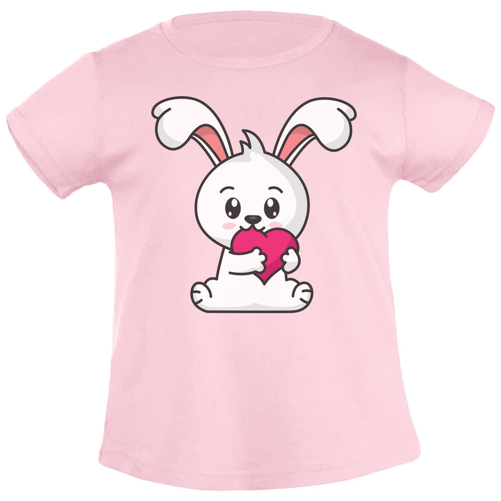 Niedliches Häschen Hasen Motiv Shirt Hase mit Herz Mädchen T-Shirt